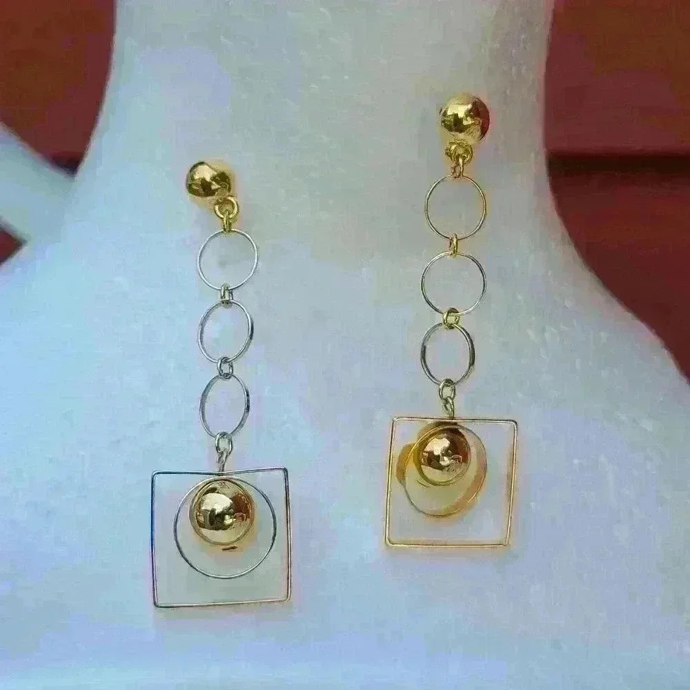 Gold tone earrings